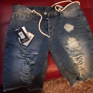 Men jean shorts
